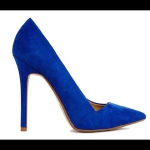 Hot Blue pointed heels
